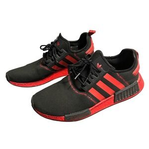 Adidas NMD R1 Black Red Size 12 Boost Running Shoes Mens.